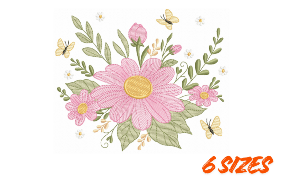 Download Pink Floral Embroidery Design Bundle Art - Ink Collection