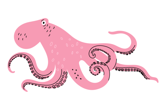 Download Cute Mollusk Twisted Long Limb. Octopus - Cute Collection