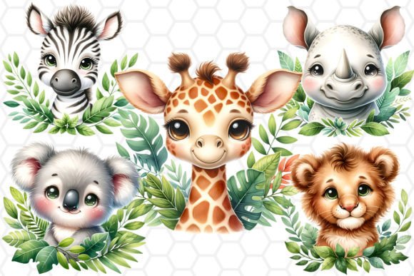 Download Cute Jungle Animal Cliparts PNG - Cute Collection