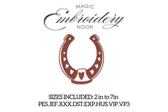 Download Lucky Horseshoe Embroidery Design - Embroidery design Collection