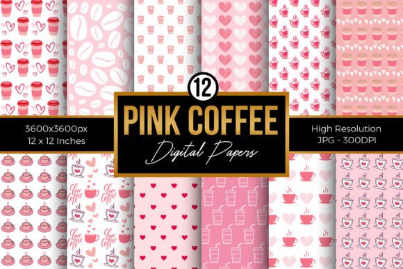 Download Pink Coffee Digital Papers Pack - Ink Collection