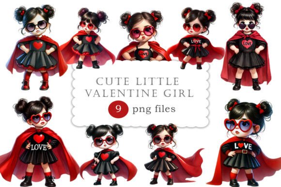 Download Cute Little Valentine Girl Sublimation - Cute Collection