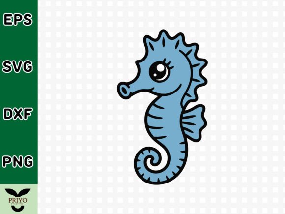 Download Kawaii Sea Animal Cute Seahorse SVG - Cute Collection