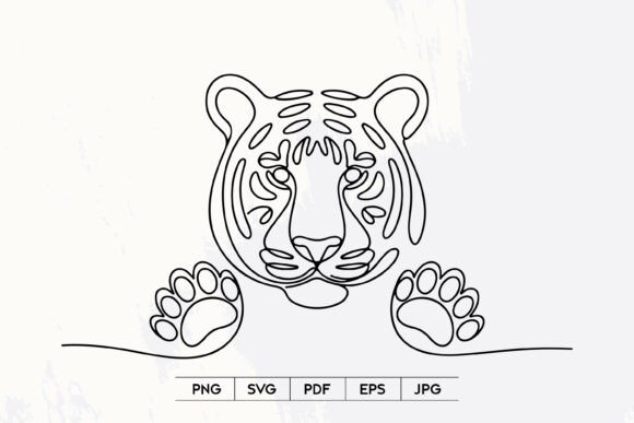 Download Cute Tiger Line Art SVG - Cute Collection
