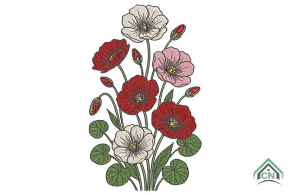 Download Floral Wildflower Embroidery Design - Embroidery design Collection