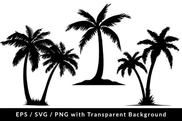 Download Palm Tree Silhouette Set SVG EPS PNG - Set Collection