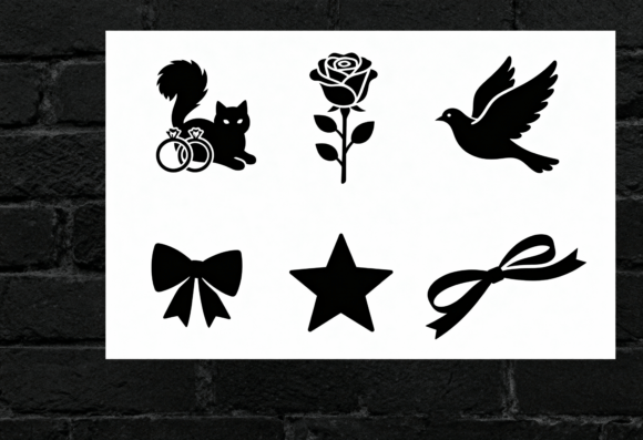 Download Cute Cat Rose Dove Star Bow SVG Icons - Cute Collection