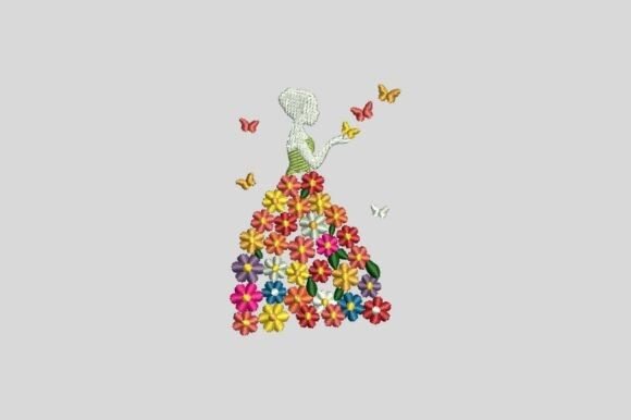Download Floral Girl Embroidery Design - Embroidery design Collection