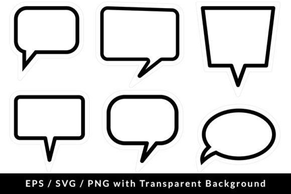 Download Speech Bubble Set SVG EPS PNG - Set Collection