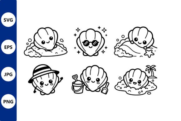 Download Cute Shell Beach Vector - Cute Collection