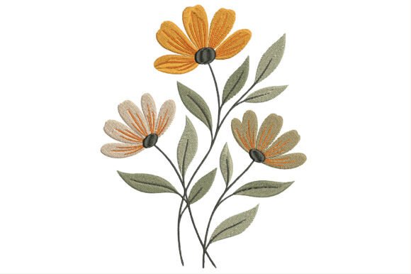Download Wildflower Embroidery Design - Embroidery design Collection
