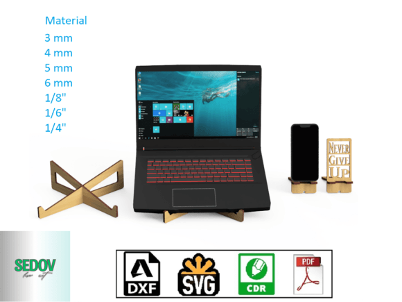 Download Laser Cut Set Laptop and Phone Stands - Premium Resources