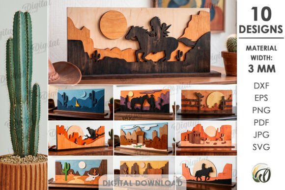 Download Western Stands Bundle Laser Cut - Stands Collection
