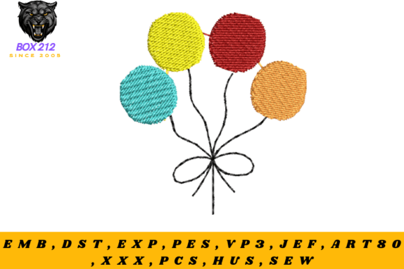Download Balloons – Digital Embroidery Design - Embroidery design Collection