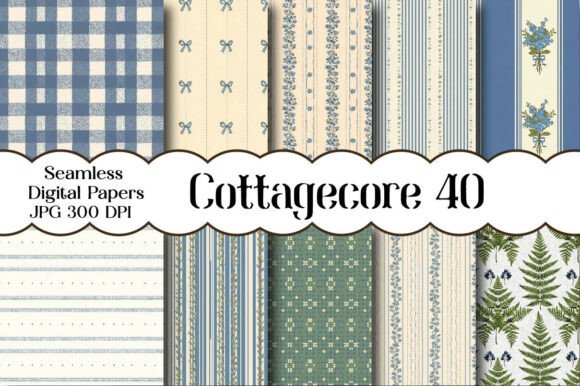 Download Cottagecore Seamless Digital Paper Set - Set Collection