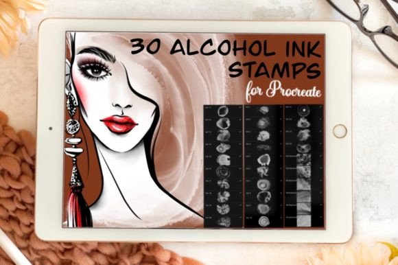 Download 30 Alcohol Ink Stamps for Procreate - Premium Resources