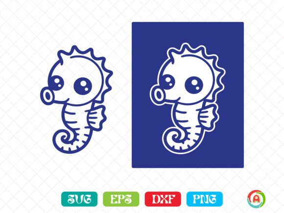 Download Cute Seahorse SVG - Cute Collection