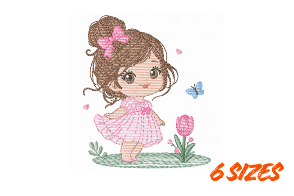 Download Cute Girl Embroidery Design Files - Cute Collection