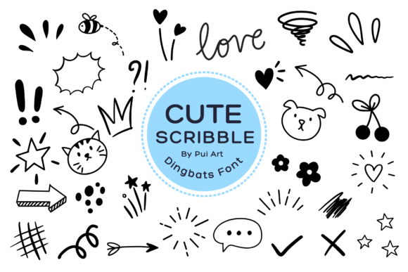 Download Cute Scribble Doodle - Cute Collection