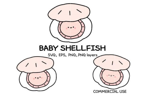 Download Kawaii Baby Shellfish SVG Bundle | Cute - Cute Collection
