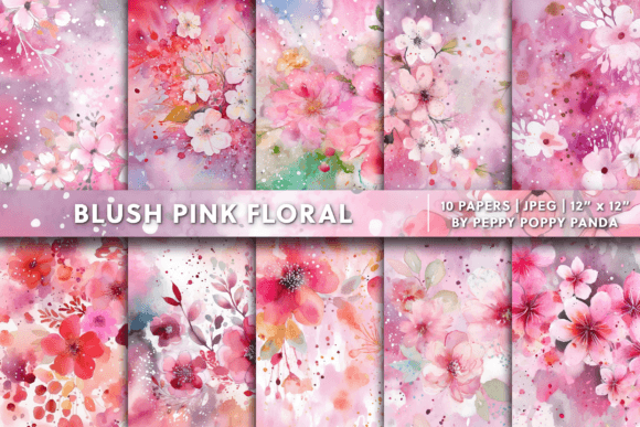 Download Blush Pink Floral Background Texture - Ink Collection