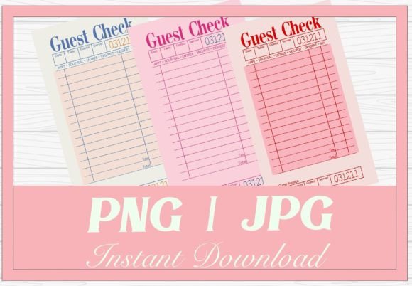 Download Pink Guest Check Clip Art Illustrations - Ink Collection